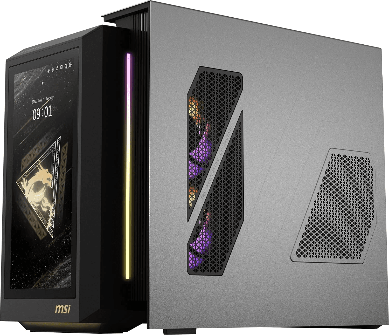 MSI MEG Vision X AI Gaming Desktop: Intel Ultra 9 285K, Geforce RTX 5090, 64GB DDR5, 2TB M.2 NVMe SSD, Liquid Cooling, BT 5.4, VR-Ready, Window 11 Pro: 2NVZ9-045US