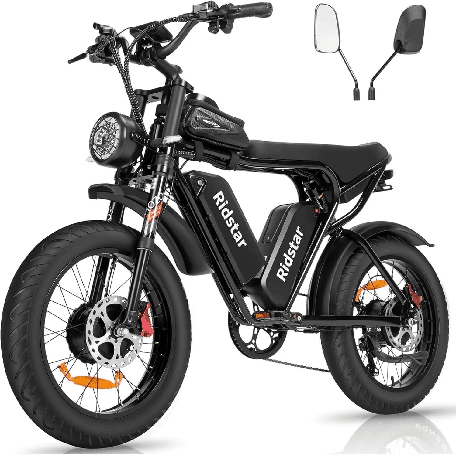 Electric Bike for Adults Q20, 2000/1500W, 37/30MPH,52V 40AH,48V/20AH E-Bike,30-180 Miles Electric Motorcycle, 20" Fat Tire Dirt Bike, UL2849 All Terrain for Mountains, Snow, Sand, Road
